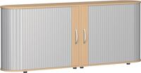 Sideboard H830xB2000xT400mm Ahorn Rollladen silber