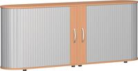 Sideboard H830xB2000xT400mm Buche Rollladen silber