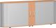 Sideboard H830xB2000xT400mm Buche Rollladen silber