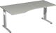 PC-Arbeitstisch H680-820xB1800xT1000/800mm li.lichtgrau C-Fuß silber GERAMÖBEL