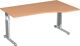 PC-Arbeitstisch rechts, NW-Nr.: 9102489080 gebogen H680-820xB1600x, T1000/800mm Buche mit C-Fuß