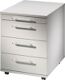 Rollcontainer Belo H590xB428xT580mm lichtgrau 3 Schubl.