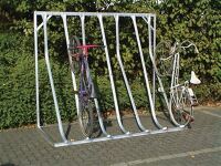 Fahrradständer schräghohe Einstellung 6 Radstände verz.freistehend