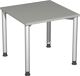 Schreibtisch H680-800xB800xT800mm lichtgrau ger.Form Rundrohr-Gestell