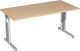 Schreibtisch Cyros H680-820xB1600xT800mm Ahorndekor ger.Form C-Fuß GERAMÖBEL