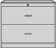 Hängeregistraturschrank H820xB1000xT420mm 2 Schubl.2-bahnig lichtgrau