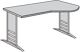 Schreibtisch B1950xT1000/800xH680/820mm Freiform Buche Gestell silber