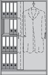 Schiebetürenschrank H1560xB1000xT420mm 3 Böden Garderobe re.Buche