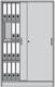 Schiebetürenschrank H1560xB1000xT420mm 3 Böden Buche