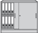 Schiebetürenschrank H820xB1000xT420mm 2 Böden Buche