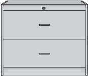 Hängeregistraturschrank H820xB1000xT420mm 2 Schubl.2-bahnig Buche