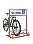 Fahrradständer EW 7004 2-s.90Grad beschichtet,rot 4 Radstände freistehend WSM