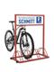 Fahrradständer EW 7004 2-s.90Grad beschichtet,weiß 4 Radstände freistehend WSM