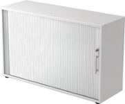 Rollladenschrank H748xB1200xT400mm weiß/silber Rolllade silber