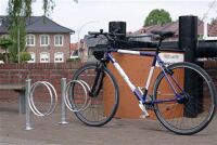 Fahrradständer 1er feuerverz. T.430mm zum Einbetonieren f. Reifenbreite bis 65mm