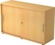 Schiebetürenschrank H748xB1200xT400mm Buchedekor 2 OH 2 Türen Relinggriff