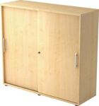 Schiebetürenschrank H1100xB1200xT400mm Ahorndekor 3 OH 2 Türen Relinggriff