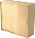 Schiebetürenschrank H1100xB1200xT400mm Ahorndekor 3 OH 2 Türen Relinggriff