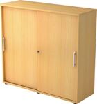 Schiebetürenschrank H1100xB1200xT400mm Buchedekor 3 OH 2 Türen Relinggriff