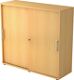 Schiebetürenschrank H1100xB1200xT400mm Buchedekor 3 OH 2 Türen Relinggriff