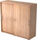 Schiebetürenschrank H1100xB1200xT400mm Nussbaumdekor 3 OH 2 Türen Relinggriff