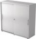 Schiebetürenschrank H1100xB1200xT400mm lichtgrau 3 OH 2 Türen Relinggriff