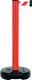 Gurtpfosten einfach D83xH970mm rot Gurt rot/weiß Fuß befüllbar VIA GUIDE