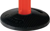 Gurtpfosten einfach D83xH970mm rot Gurt neon/gelb Fuß VG VIA GUIDE