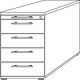 Standcontainer Belo H720-760xB428xT800mm lichtgrau 4 Schubalden HAMMERBACHER