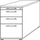 Standcontainer Belo H720-760xB428xT800mm Ahorndekor 2Schubl.,1Hängeregistratur
