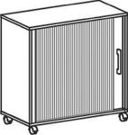 Querrollladenschrank H752xB830xT400mm m. 1 Boden fahrbar Lichtgrau