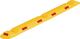 Leitschwelle L1170xB150xH50mm PP gelb m.roten Reflexstreifen