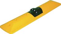 Leitschwelle, NW-Nr.: 9000490046 L1000xB220xH70mm, Polypropylencarbonat gelb 4 refektierende, Katzenaugen,beids.  