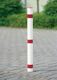 Sperrpfosten Alu.rot-weiß D.75mm Zum Aufdübeln m.Spitzkappe URBANUS