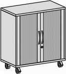 Querrollladenschrank H865xB800xT425mm Ahorn Rolllade silber fahrbar