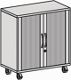 Querrollladenschrank H865xB800xT425mm Ahorn Rolllade silber fahrbar