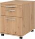 Rollcontainer Belo H590xB428xT580mm Asteichedekor 1Schubl.u.1Hängeregistraturzug