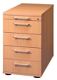 Standcontainer Belo H720-760xB428xT800mm Eichedekor 4 Schubalden HAMMERBACHER