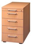 Standcontainer Belo H720-760xB428xT800mm weiß 4 Schubalden HAMMERBACHER
