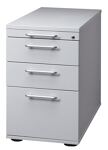 Standcontainer Belo H720-760xB428xT800mm weiß 2Schubl.,1Ausz.f.Hängeregistratur