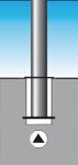 Sperrpfosten D76xH900mm schwarzgrau m.Zierkappe a.Aluguß
