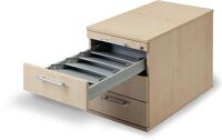 Rollcontainer H512xB428xT800mm Ahorndekor 3 Schubl.