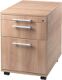Rollcontainer Belo H590xB428xT580mm Nussbaumdekor 1Schubl.u.1Hängeregisterauszug