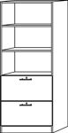Schrank H2004xB800xT420mm lichtgrau 2 Hängeregistraturen Knaufgriff abschl.