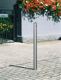 Sperrpfosten VA natur D.60mm Zum Einbetonieren m.Abschlusskappe URBANUS