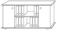 Sideboard H840xB1661xT448mm Ahorn 2 Türen Knaufgriff