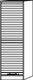 Rollladenschrank H2004xB500xT400mm Nussbaum/silber Rolllade silber