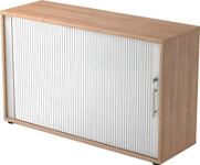 Rollladenschrank H748xB1200xT400mm Nussbaum/silber Rolllade silber