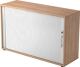 Rollladenschrank H748xB1200xT400mm Nussbaum/silber Rolllade silber