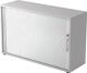 Rollladenschrank H748xB1200xT400mm lichtgrau/silber Rolllade silber